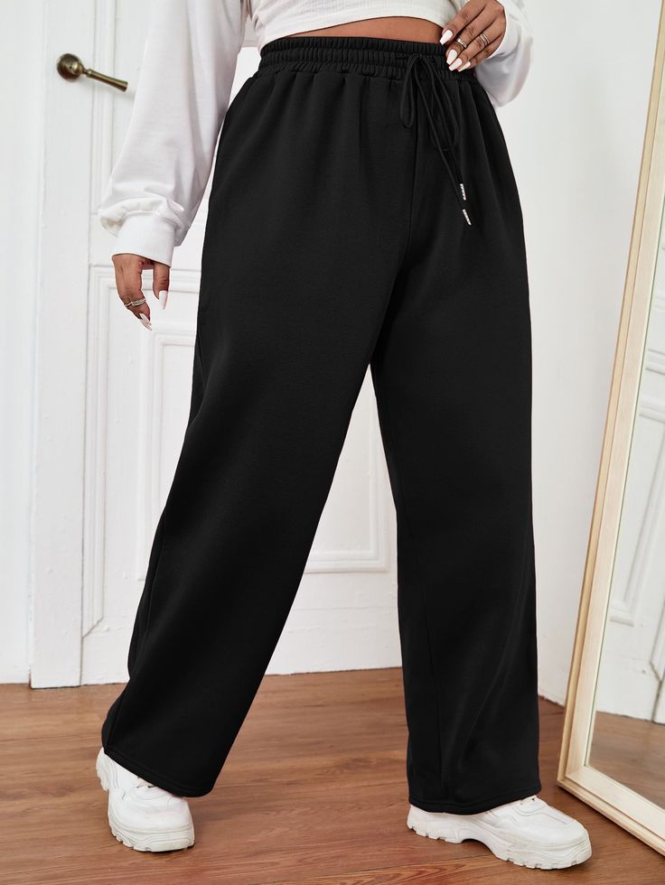 womens Grey wide leg jersey trouser