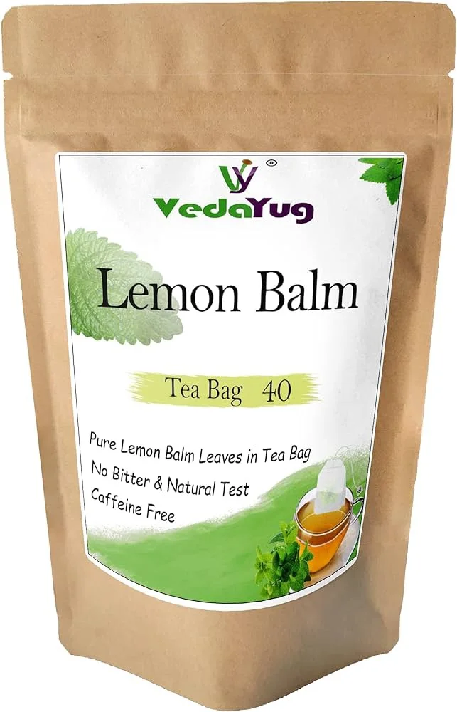 Lemon Balm Tea 40 Eco-Friendly Bag/Lemon Balm Herbal Tea Caffeine Free ...