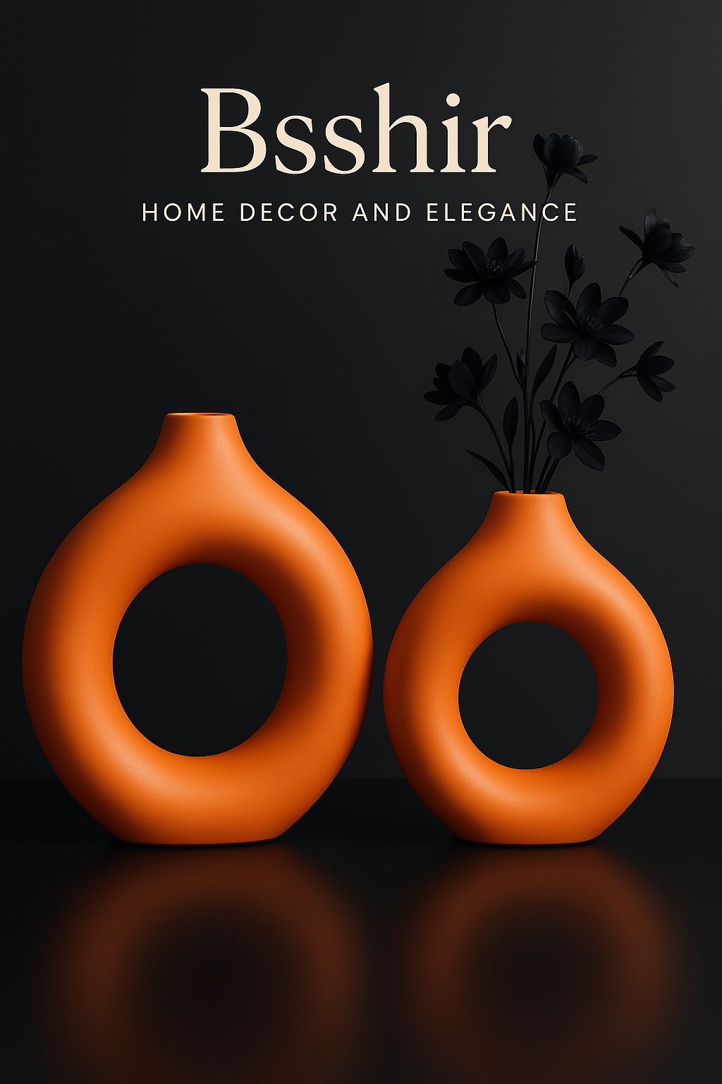 Donut vase 2 piece set for home decoration