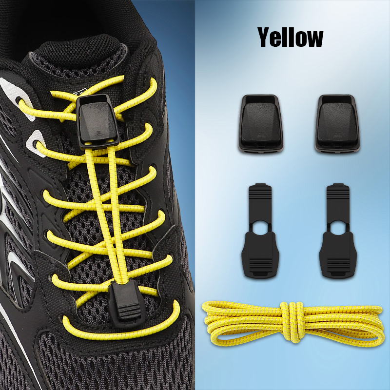 Elastic No Tie Shoelaces with Lock Buckle Stretch Quick Lace System for Sneakers Running Sports Shoes Adults Kids