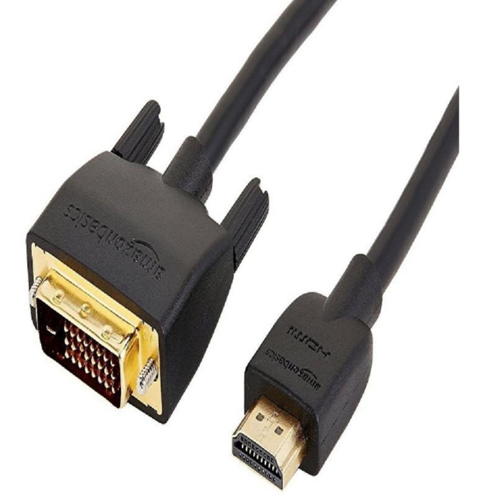 HDMI to DVI to HDMI DVI-D 24.1 Pin Adapter Cable DVI D Male to HDMI Male Cable Digital Video Cable Adapter 1.8 meter for Laptop Computer Projector Extension