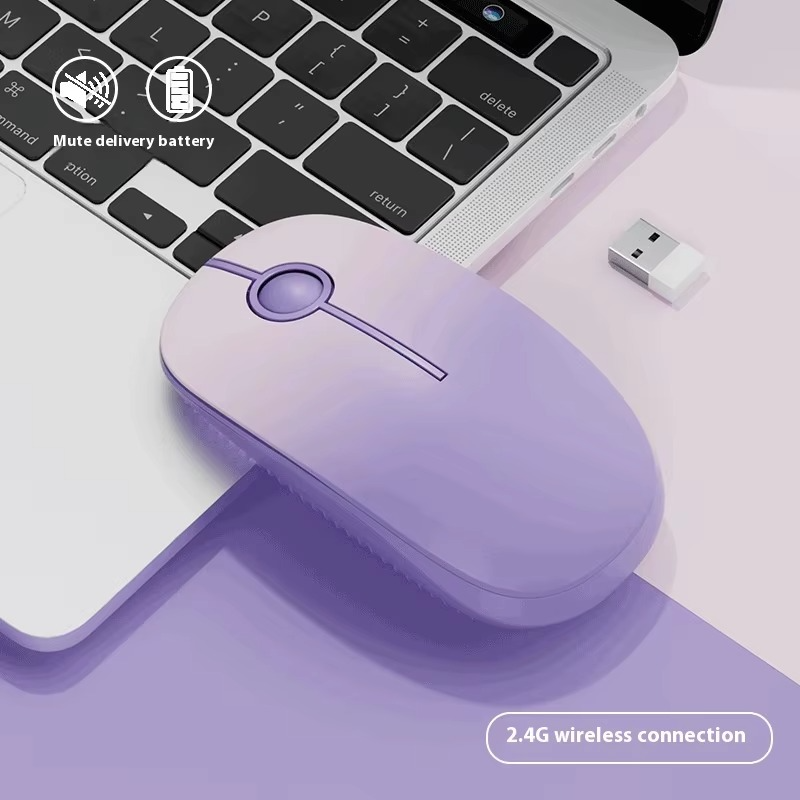 Mengzu Fude DM1 Wireless Mouse - 2.4G & Bluetooth 5.1 Dual Mode - Silent Clicks Backlit Optical Mice - Multicolor