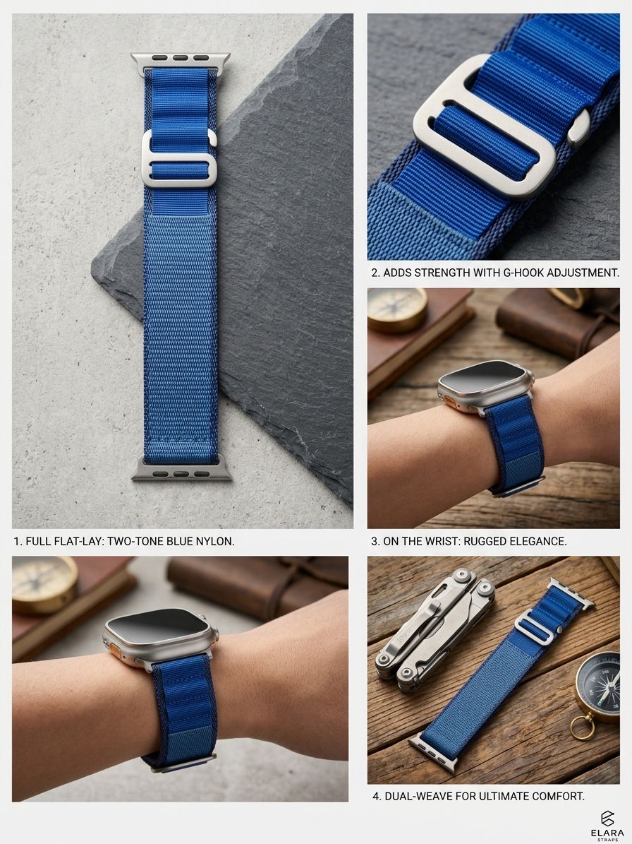 Premium Alpine Loop Smart Watch Strap 42mm to 49mm – Adjustable Nylon Sports Wrist Band for Daily Wear & Outdoor Activities