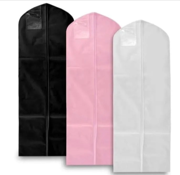 pack of 3 60 inches dress covers/Dustproof coves for clothes/garment bags/ zip covers/ suit cover with zip