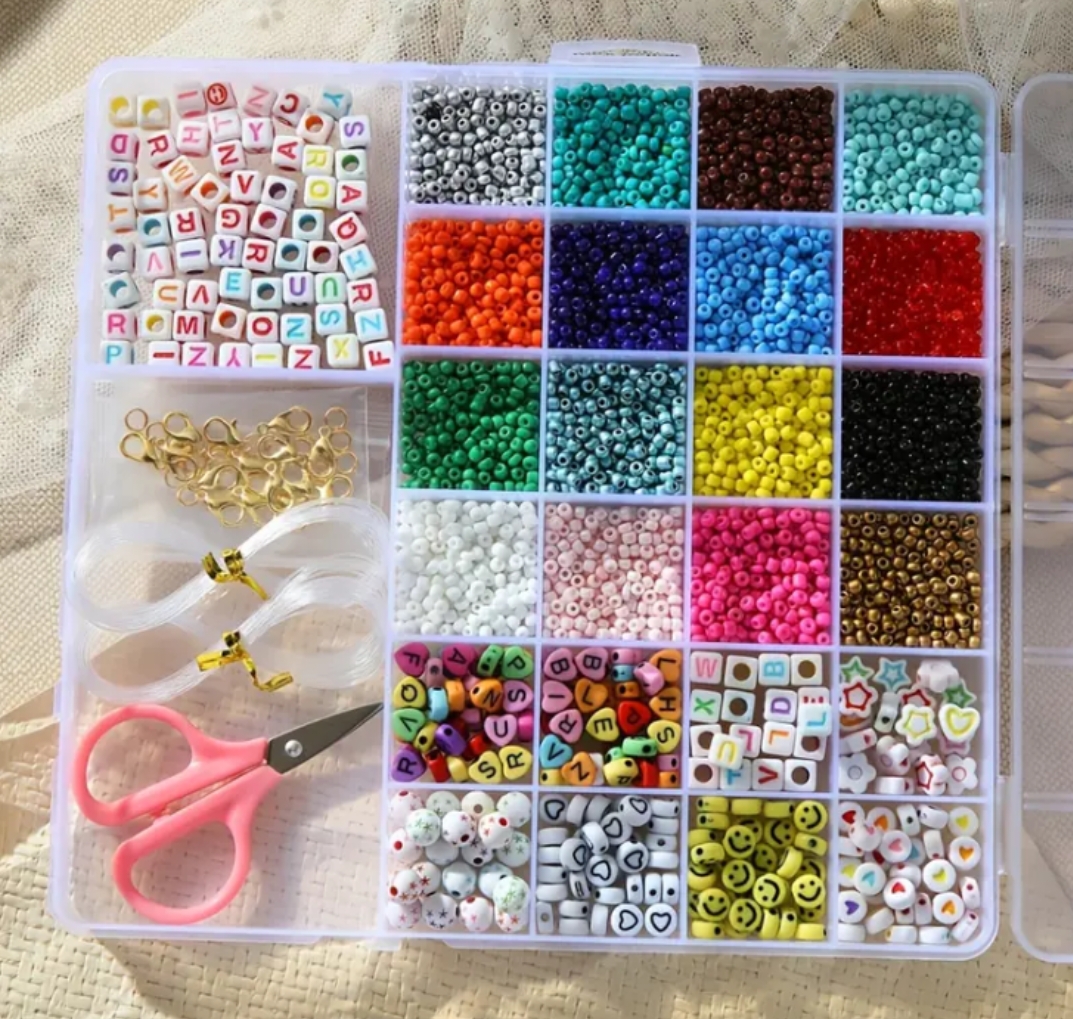 Diy Braclate Making Kit For Girls jewelry Making Beads Box Braclate Making Beads Box Seed Beads Box Beading Kits For Making Hand Made Jewelry Diy Jewelry Beads Kits Acrylic Alphabets Beads Kits In Whole Sale Price