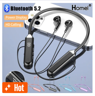 Waterproof Sports Neckbands Wireless Earbuds: Bluetooth 5.0 Hi-Fi In-Ear Headphones
