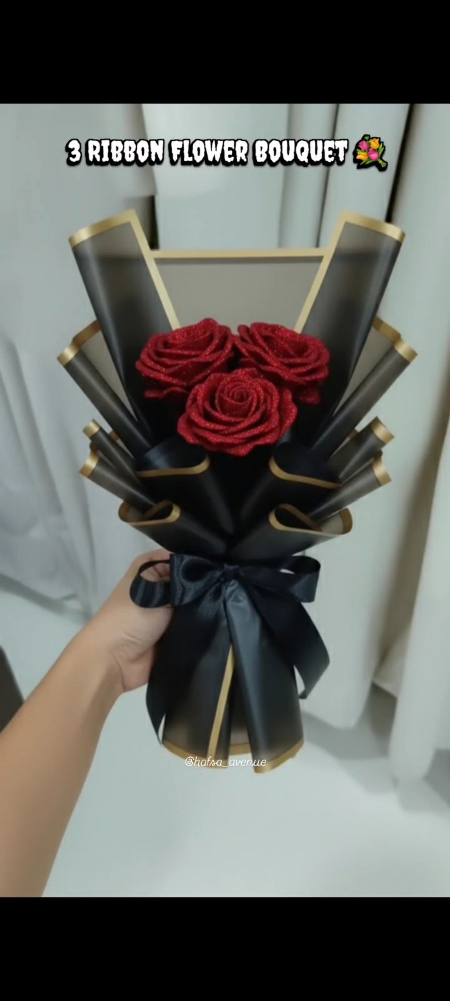Ribbon Flowers Bouquet Artificial Flowers For Gifting