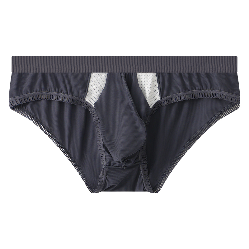 Men's Briefs Ice Silk Underwear Seamless Breathable Low Waist Panties Shorts