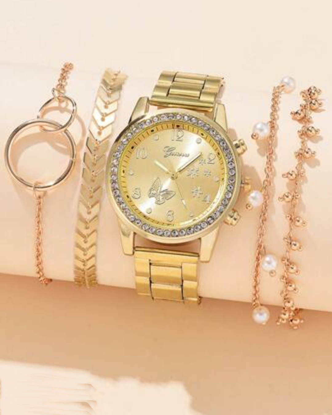 Watch - Fashion Square Watch Women Silver Watches Stainless Steel Band Quartz Wristwatches Ladies with bracelet set | Round watch | Rectangular Watch