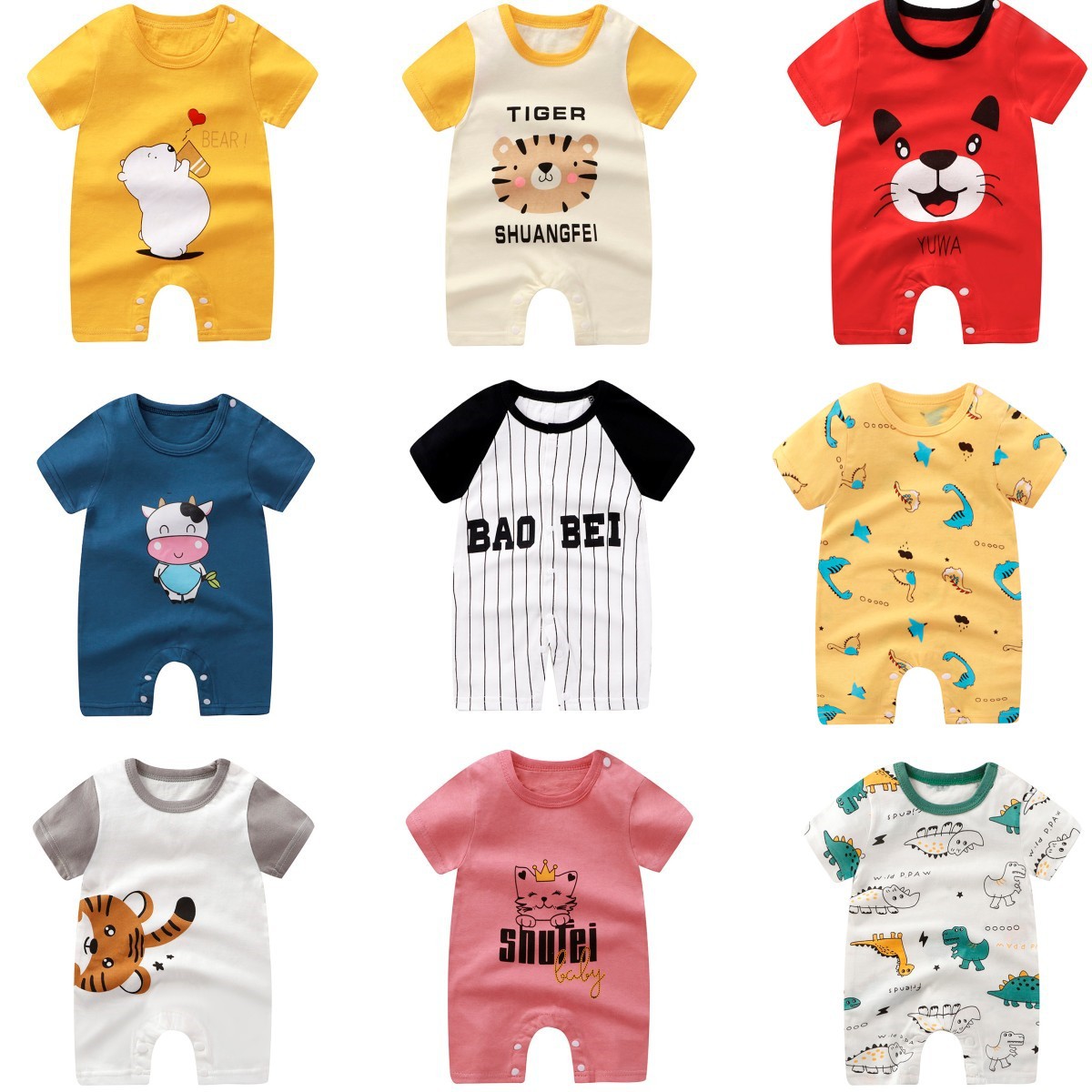 Summer Romper Baby Girls Clothes Cotton Short Sleeved Jumpsuit Newborn Baby Boy Clothes Bodysuit For Newborns