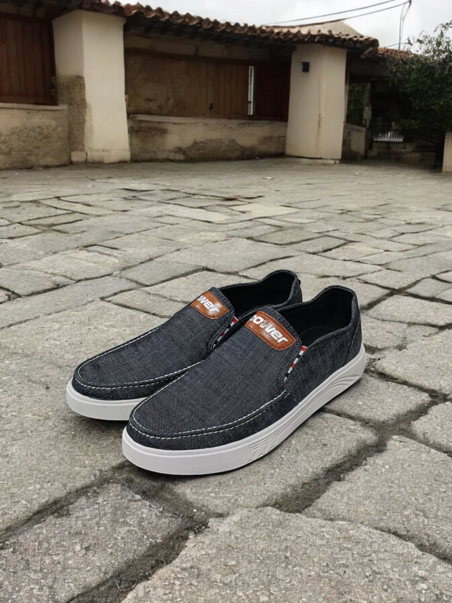 New Mens Denim Jeans Canvas Sneakers shoes for men