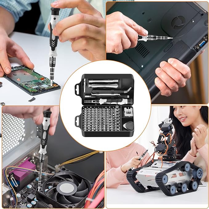 Precision Screwdriver Set, Professional Grade 115 in 1 Magnetic Repair Tool Kit for Electronics, Computer,Mobile, Laptop, Game Console, Watch, Eyeglasses, Modding, and DIY Projects