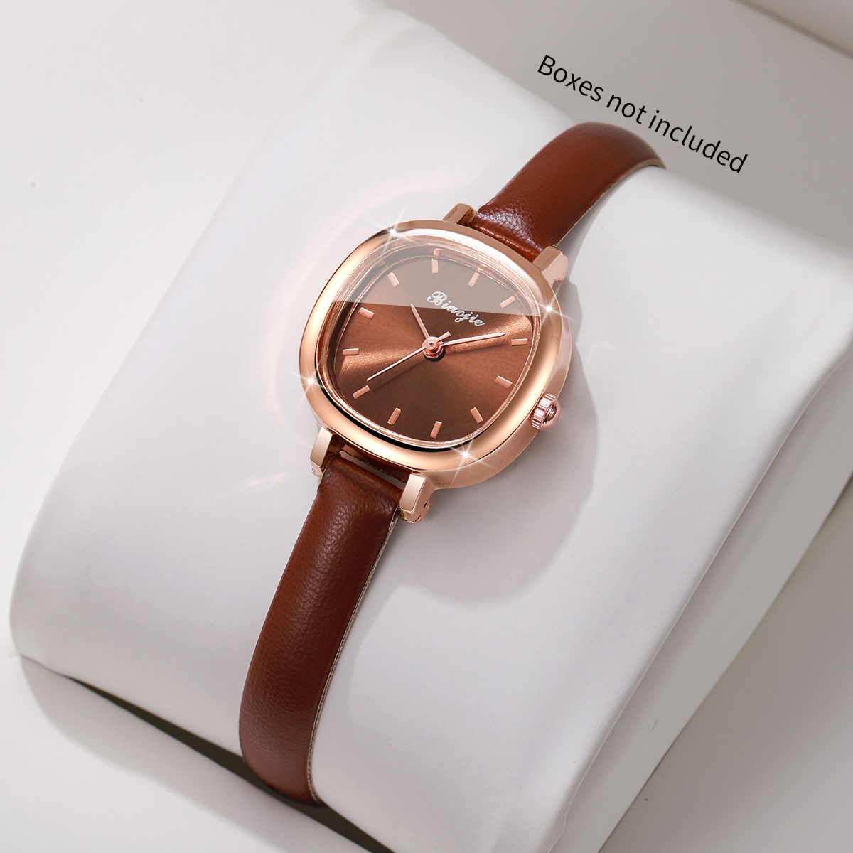 Elegant Square Dial Women Quartz Watch Ultra-fine Leather Strap Ladies Analog Wristwatches Reloj Mujer (Without Box)
