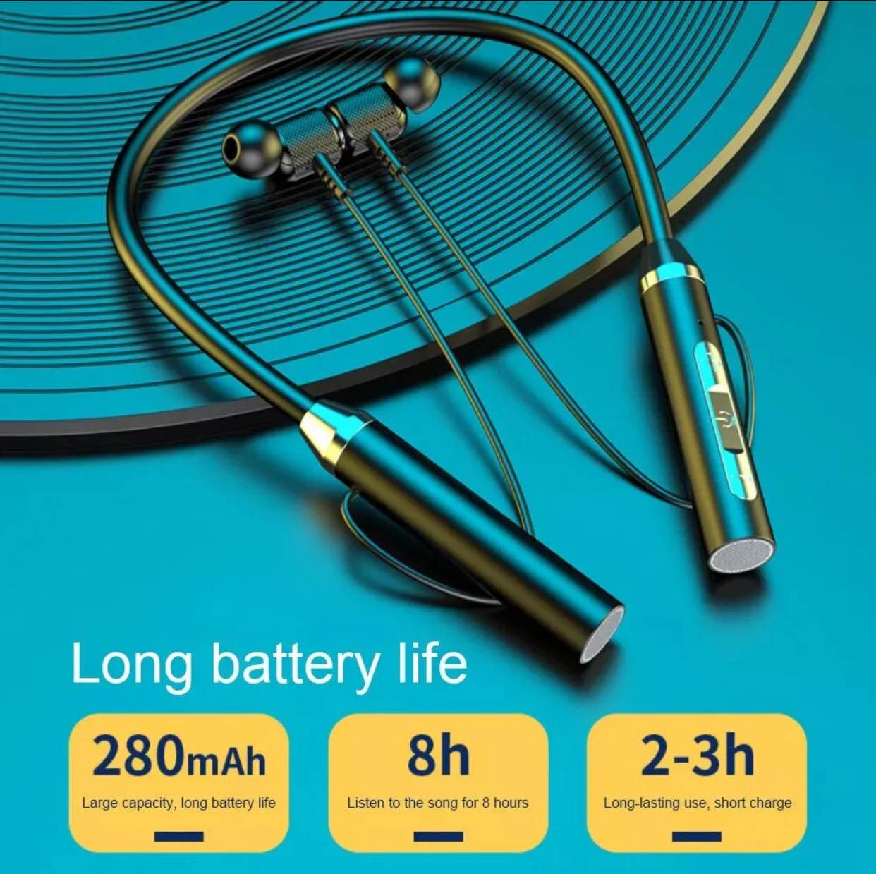 Wireless Bluetooth 5.2 Neckband Earphones Magnetic Sports Waterproof TWS with Mic price in Pakistan