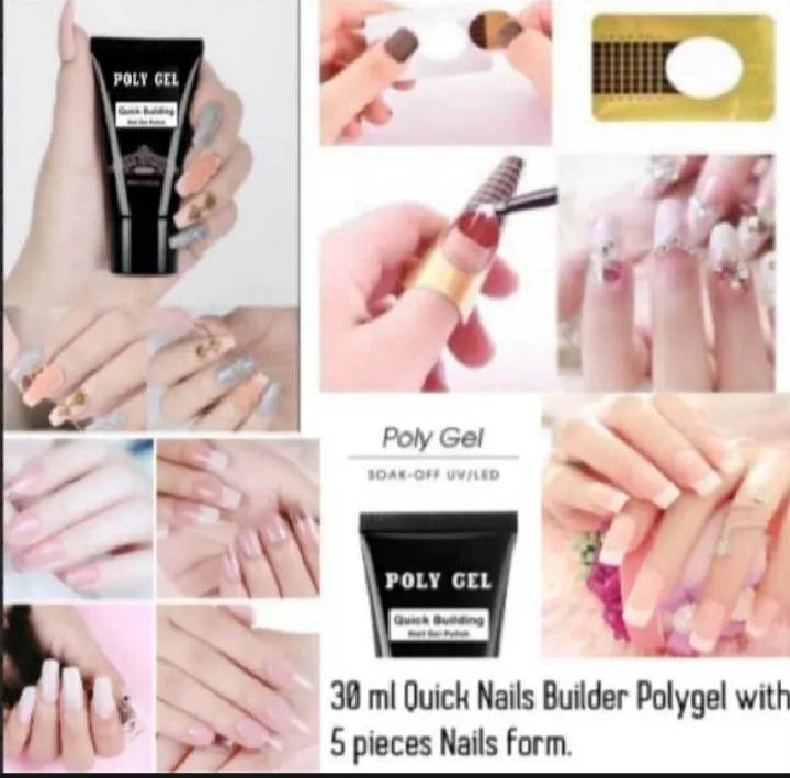 Polygel for Nail Art 15ml/30ml with 5 Nail Shapers Poly Gel  for Nail Extensions