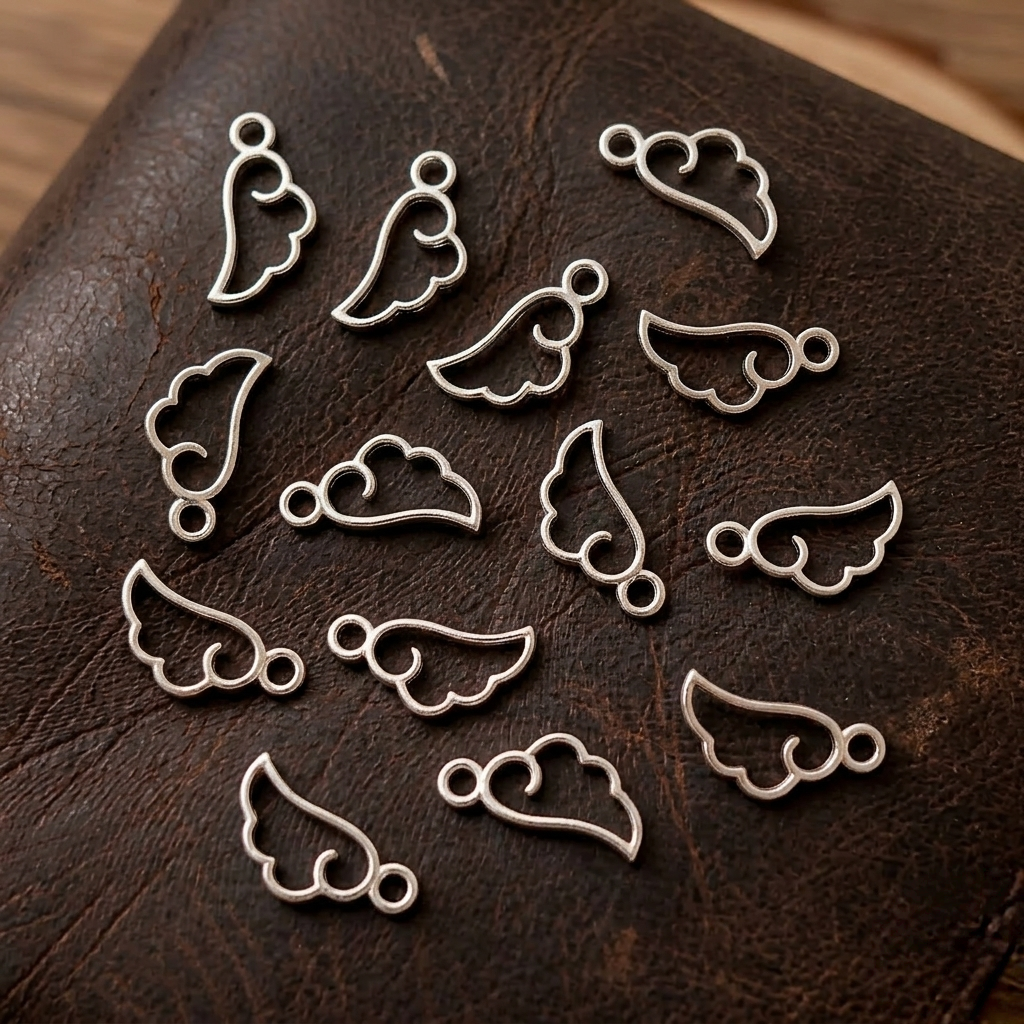 40pcs Silver Mini Wings Charms – Alloy Wing Pendant for Bracelet, Necklace & DIY Jewelry Making.