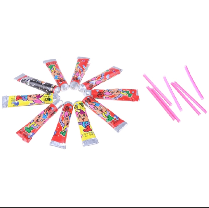 10Pcs Bubble Glue Balloon Toy for Kids – Space Bubble Ball with Straws | Fun Blowing Toy for Children