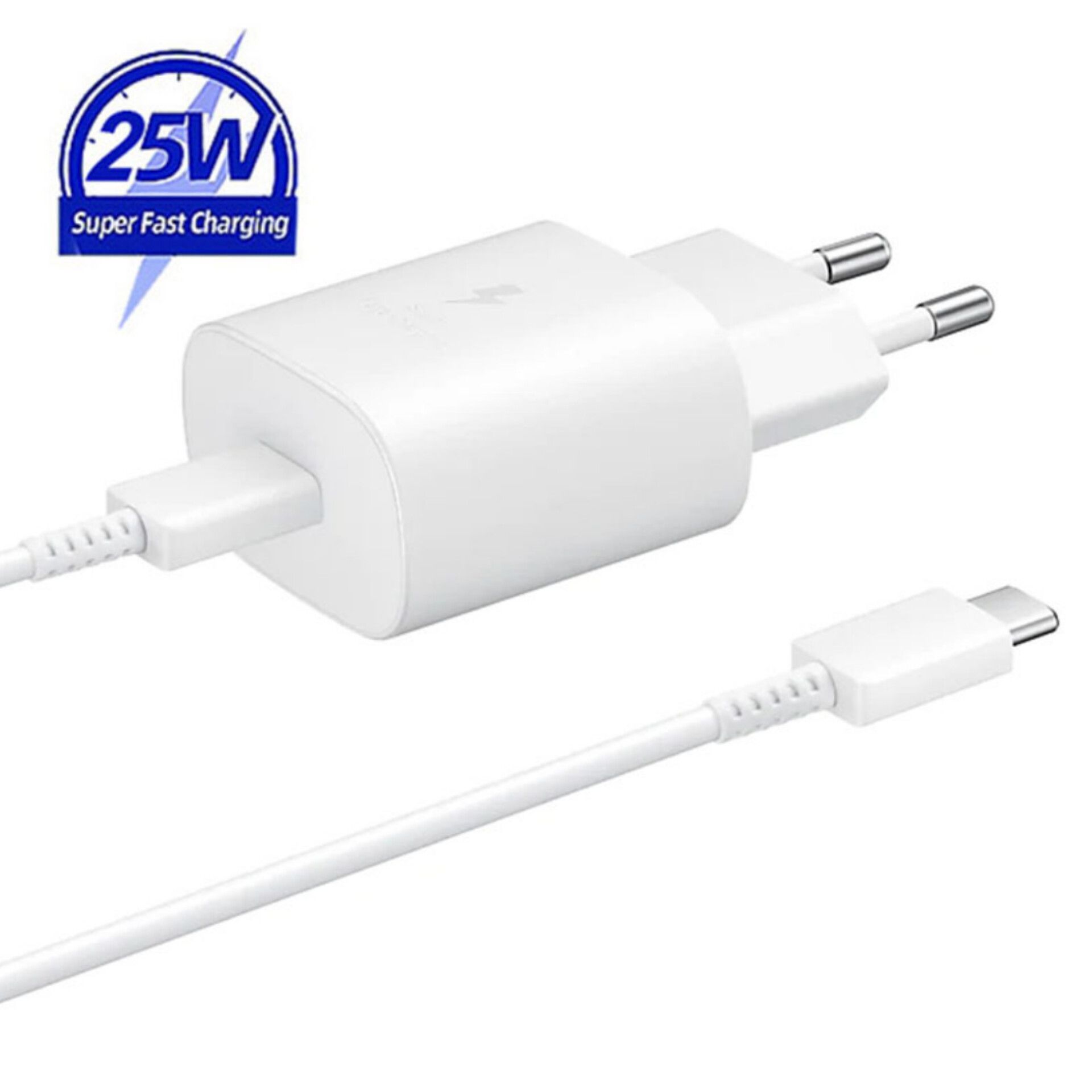 Original Samsung S21 S20 25W Super Fast Charger USB Type C Pd Quick Charging Double Type C Cable for Galaxy Note 20 Ultra Note10