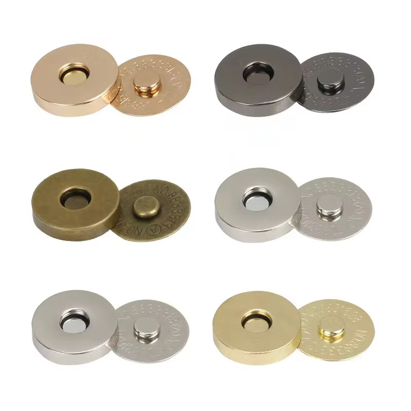 10sets/lot Magnetic Snap Fasteners Clasps Buttons Handbag Purse Wallet Craft Bags Parts Accessories Adsorption Buckle 14mm 18mm
