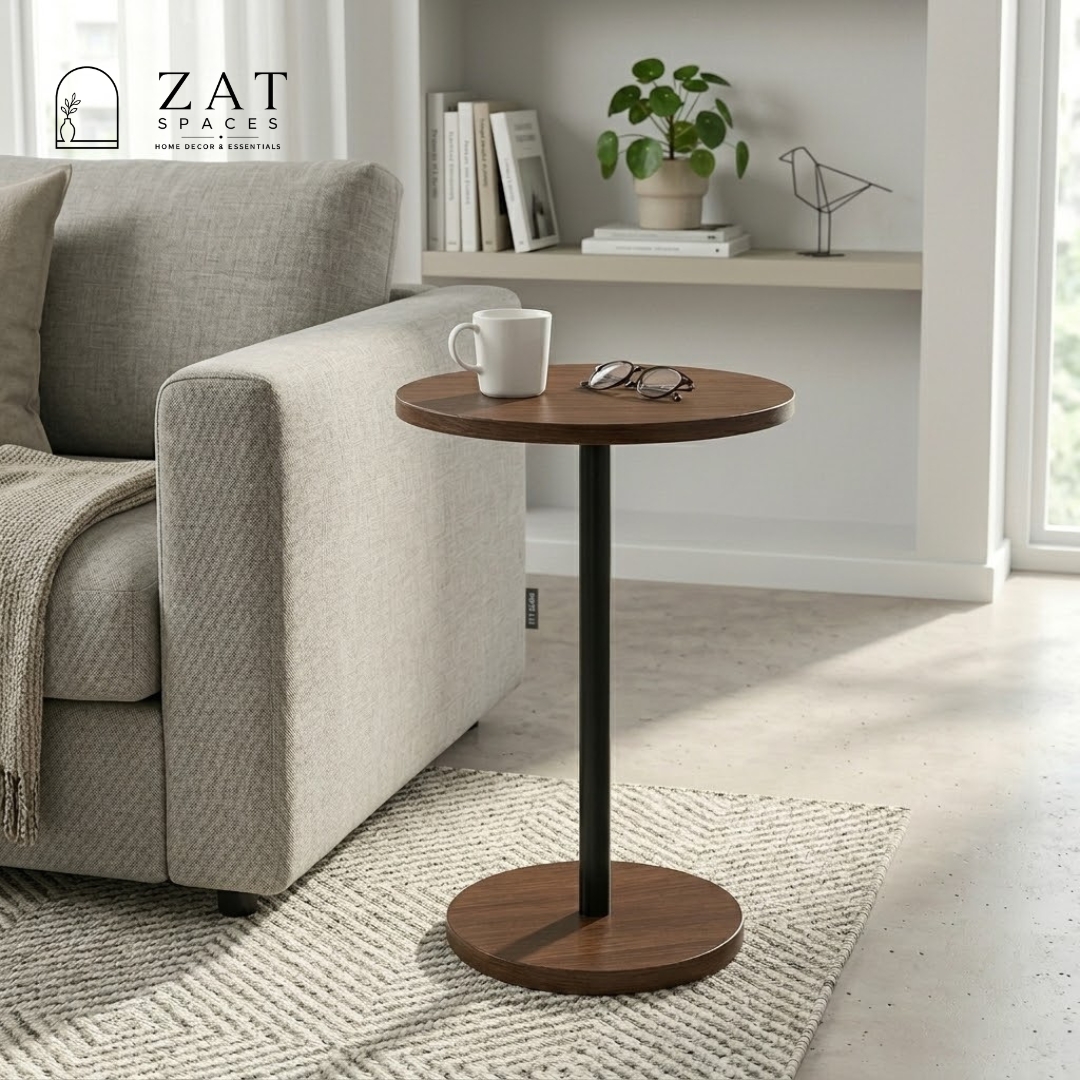 Coffee Table | Side Table | Round End Table | Sofa Side Table | Modern Bedside Table | Living Room Accent Table | Metal Round Table | Small Corner Table | ZAT Spaces