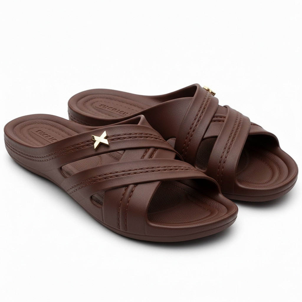 Pure Rubber Women House Slippers Comfortable Plastic Chappals For Girls