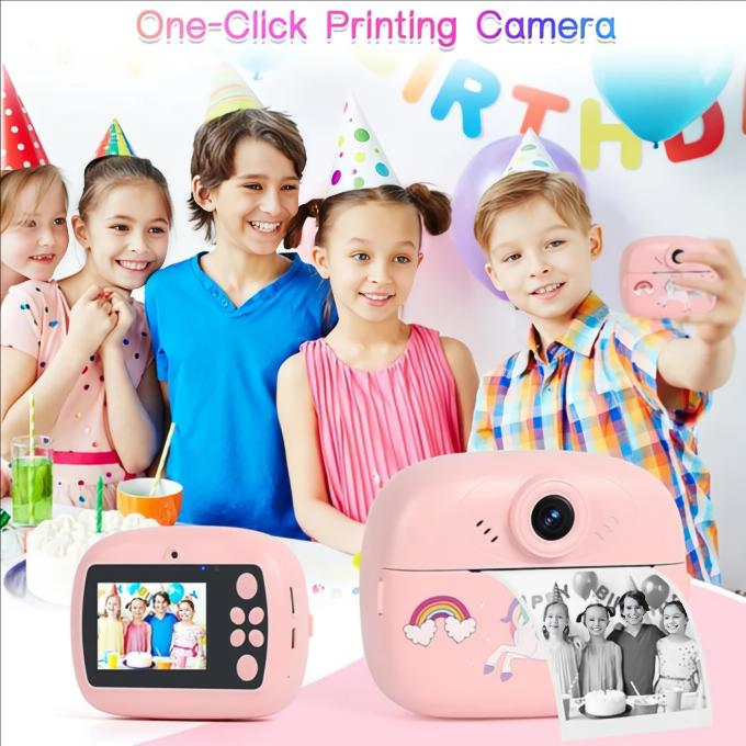 DIY Instant Digital Camera Capture Videos & Pictures Instant Print Built In Rechargeable Li-Lon Polymer Battery With Expandable Memory Camera For Kids Get Print Of Picture Instantly Digital Printer Camera With Games Portable Mini Printer Camera