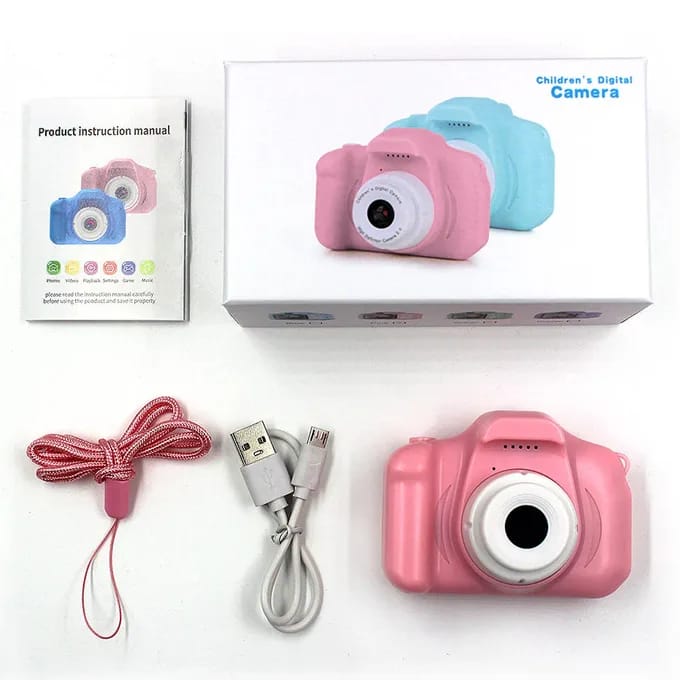 Kids Digital Camera with HD Display & Fun Stickers – Cute Blue Mini Camera for Children 📸
