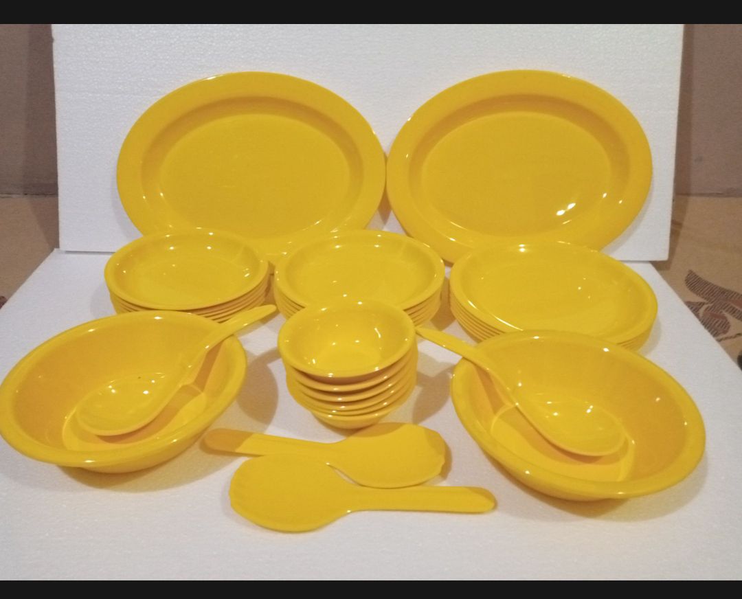 Melamine Dinner Set Yellow