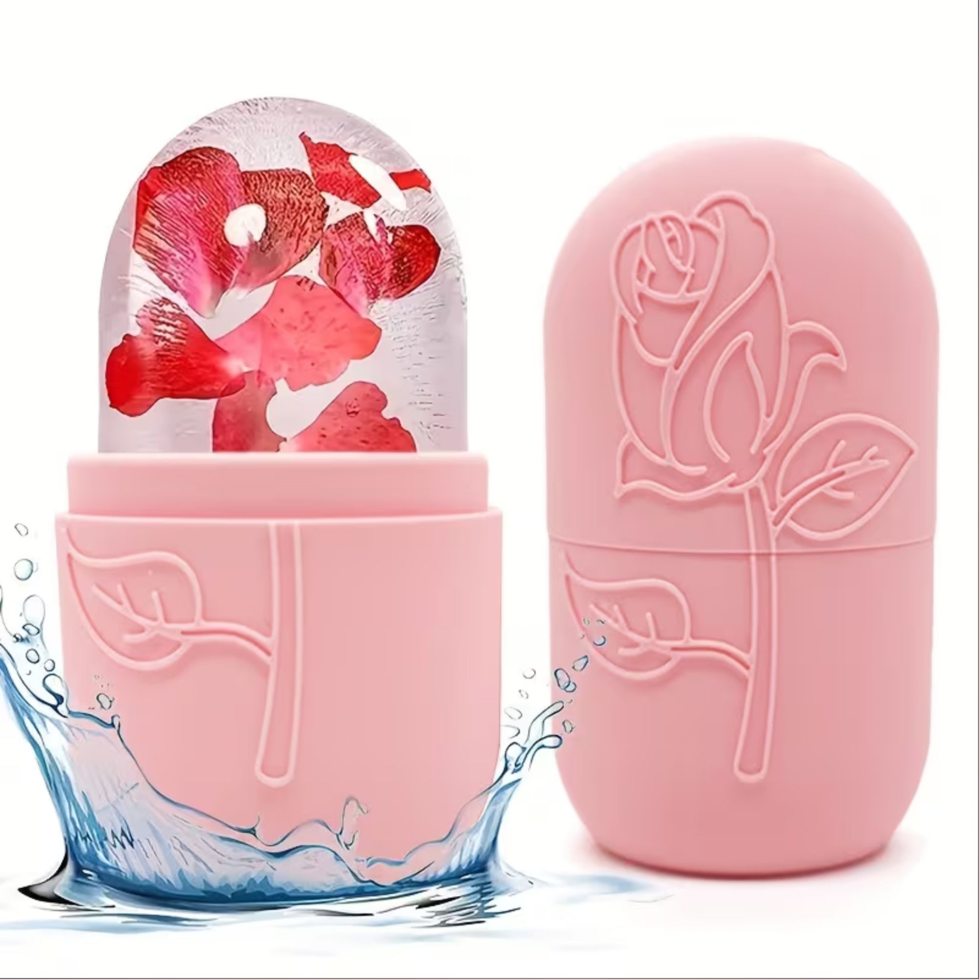 Silicone Ice Roller for Face, Ice Cube Roller Massager for Face, Eyes and Neck Naturally Conditioning and Skin Care, Reusable Massage Silicone Ice Mold