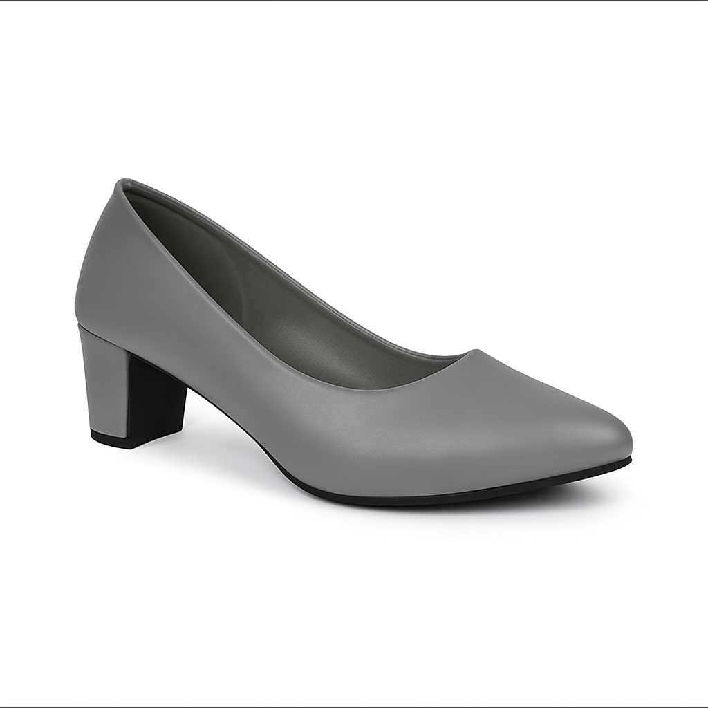 American Coat Shoes Block Heel Pumps for Women, Synthetic Leather