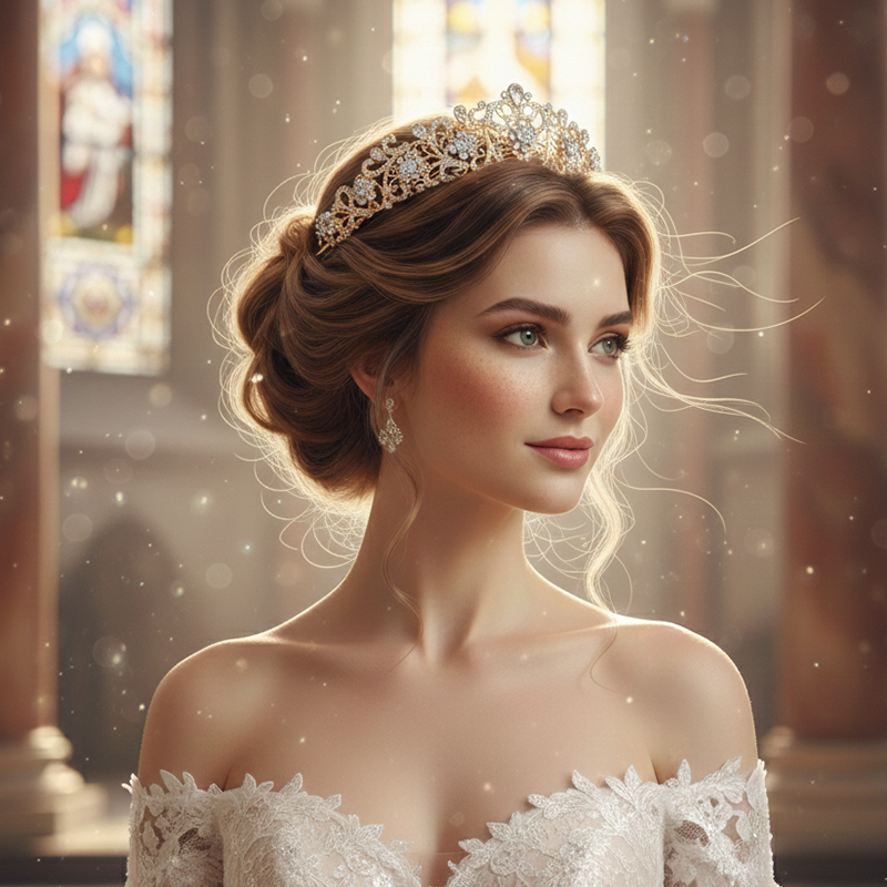 Vintage Bridal Crown Baroque Round Cake Crown Crystal Hair Bands Wedding Dress Headdress Hair Accessories Jewelry