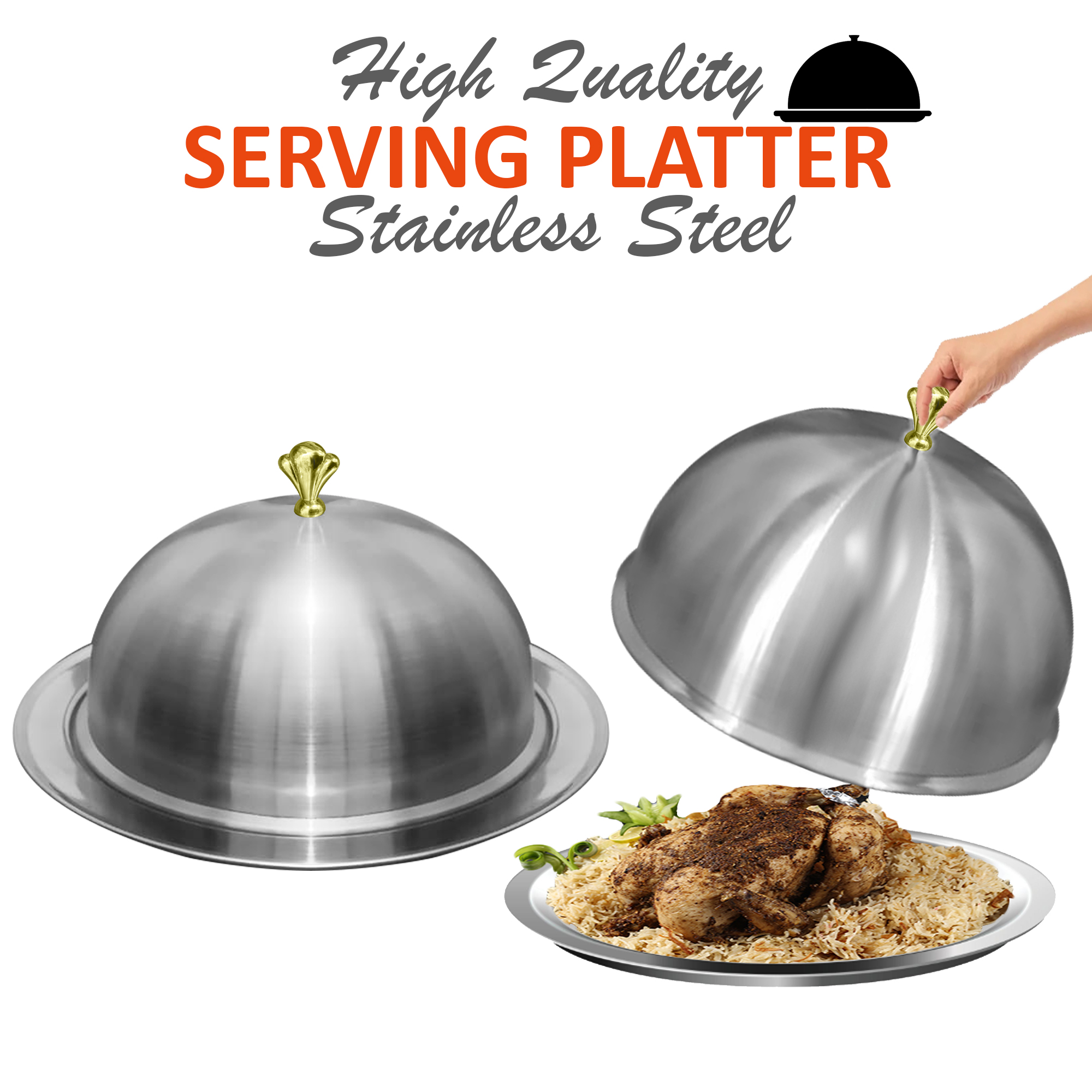 Heavy-Duty Luxury Stainless Steel Serving Platter