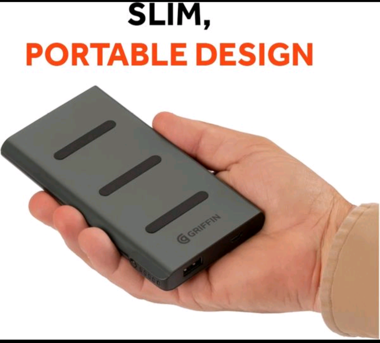 Wireless Charging Power Bank 5000mAh | Qi Compatible Portable Battery Charger for i Samsung & Android Devices