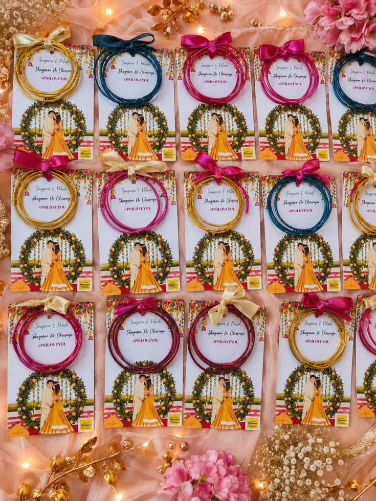 Customize Bangle's card for Weeding Mehndi Barat  Etc