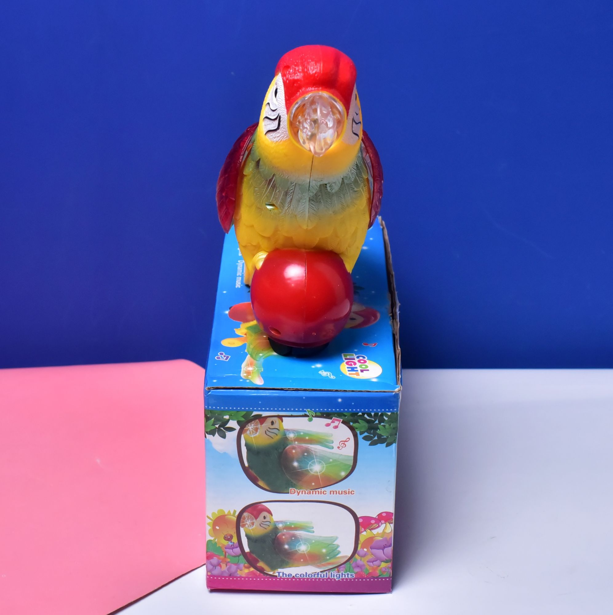 Parrot Model Toy Colorful Lighting and Dynamic Music Original Vocal Battery Operated