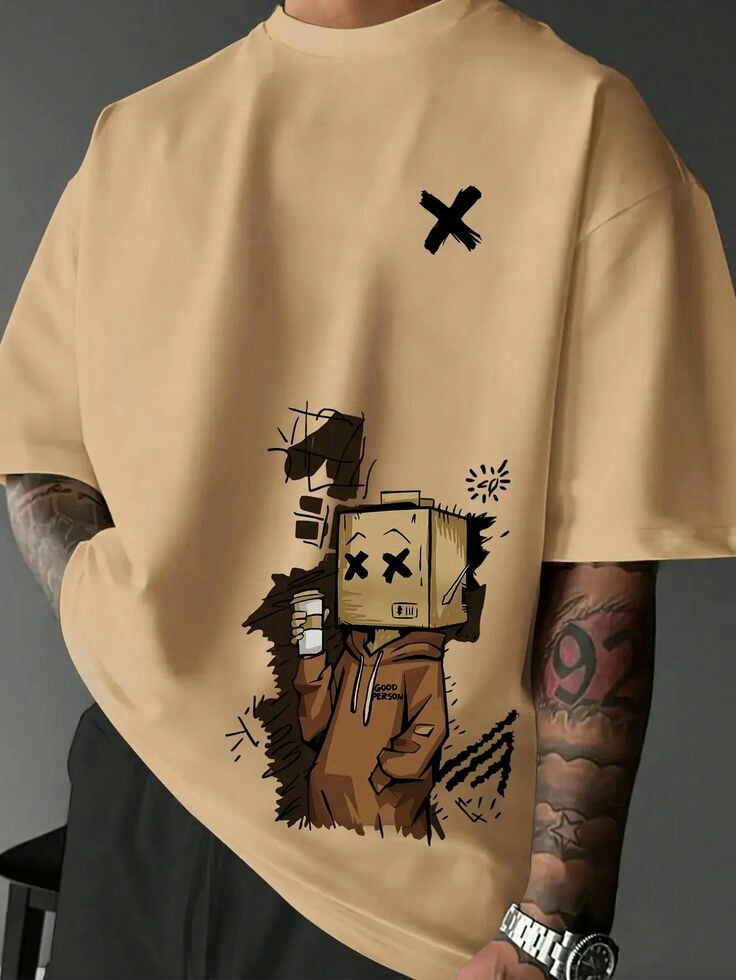 Half sleeve beige color t shirt for washible print