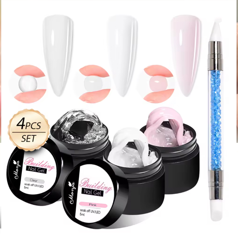 3D Multigel Non Stick Hand Extension Nail Carved Gel Polish 5D Modeling Solid Stereoscopic Carve Shaping