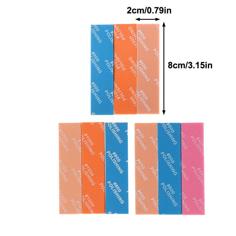 9Pcs For Assembling Model Build Tools Hobby DIY MS-E400~1200 Semi-rigid Sanding Sticks Plastic Model Building Toys Polishing Rod