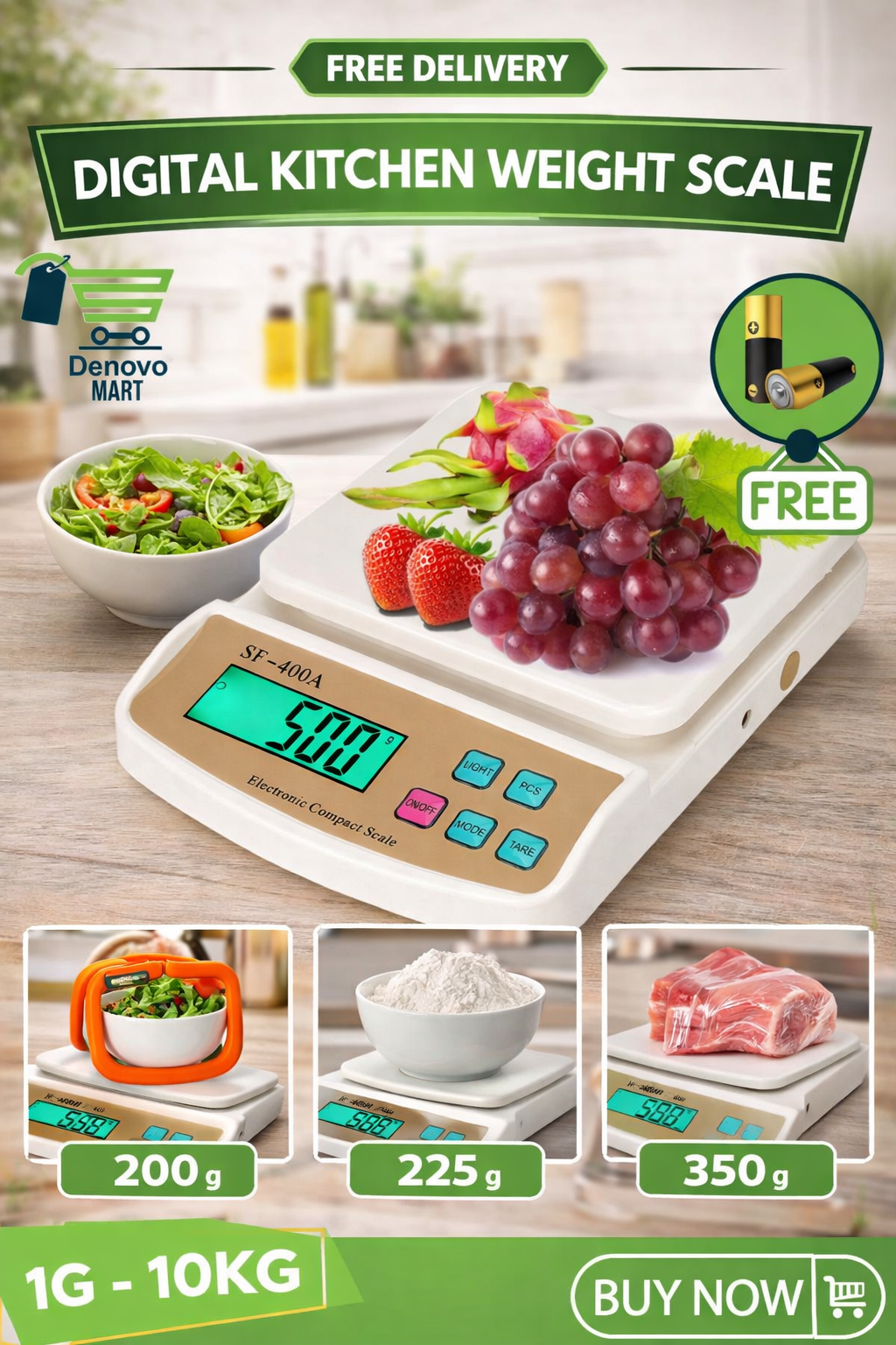 Electronic Digital Kitchen Scale Digital Weight Machine Digital Weight Scale Digital Weighing Scale Digital Weighing Machine Digital Mini Scale Small Scale Weight Machine Digital Pocket Scale Table Jewelry Vegetable Fruit Scale Weight Machine AC/DC