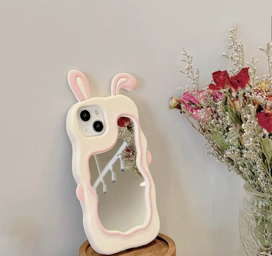Cute Cartoon Rabbit Luxury Soft TPU Case for IPH 11 to 17 PM | Shockproof Protective Cover | Camera Lens Protection