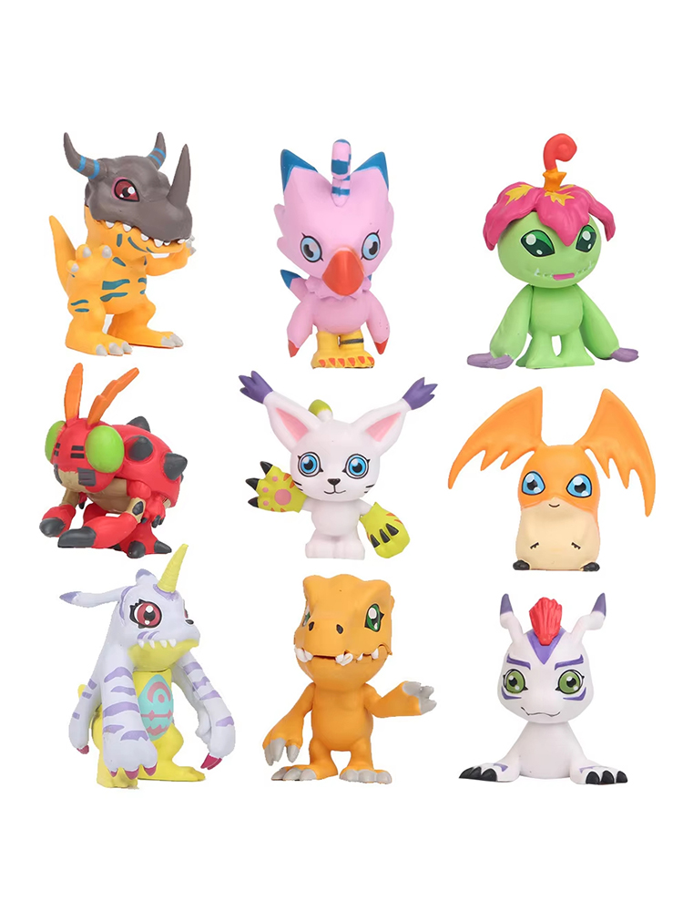 Hot 9Pcs/set Digimon Digimon Adventure Anime Figure Model PVC Collection Ornaments Statue Dolls Birthday Toy
