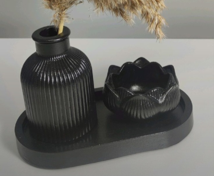 3 Pcs Set of Home Decor | Vases & Vessels | Decorative Bowls | Aromatherapy Candles | Home Fragnance