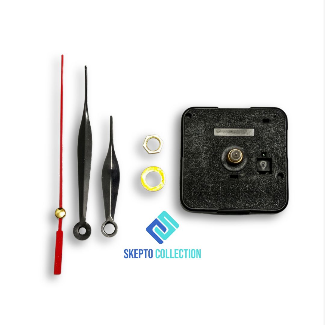 Clock Replacement Mechanism with TikTik Movement | Black & Golden Clock Hands | High-Quality DIY Wall Clock Kit with Precision Needles | Clock Machine With Hands