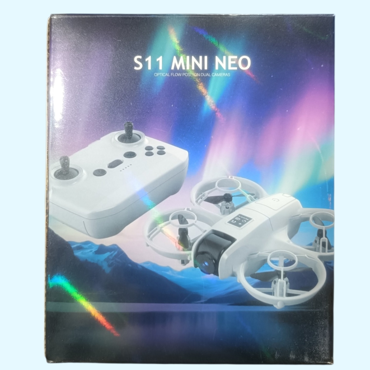 S11 Mini Neo Drone With HD Dual Aerial Camera, Photo & Video, Optical Flow Hover, WiFi FPV, Gesture Control, Obstacle Avoidance, 360° Flip, 1800mAh Battery Mini RC Quadcopter Having Cool LED Lights For Kids & Beginners