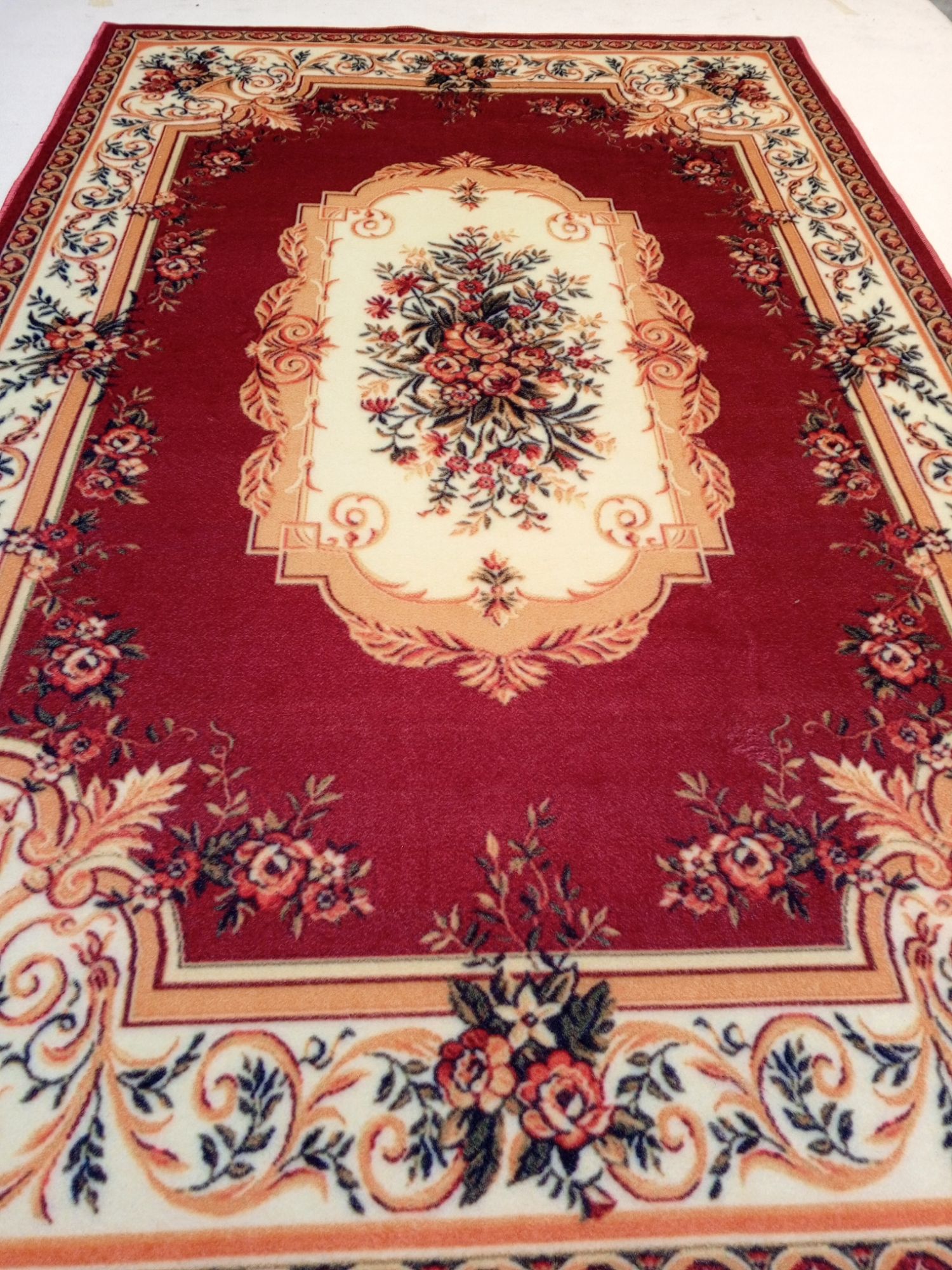 Polyester Microfiber Center Carpet Rectangle 4ft x 6ft Multi Color