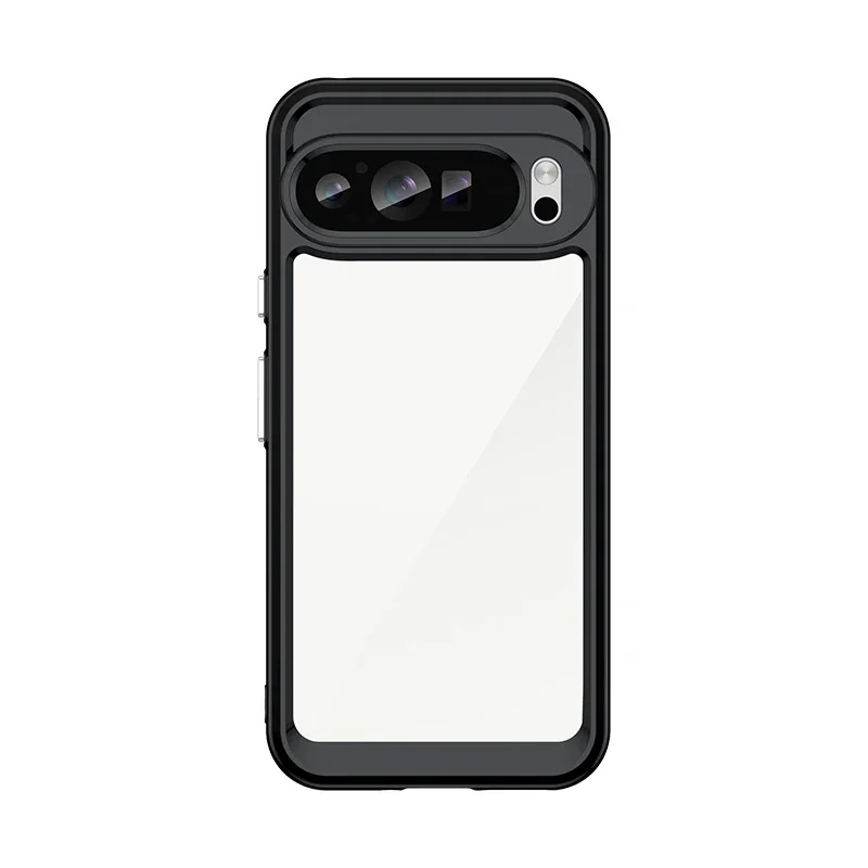 Luxury Acrylic Phone Case for Google Pixel 9 8 7 Pro XL 8A 7A 6A Full Protection Transparent Back Plate Drop Protection Cover