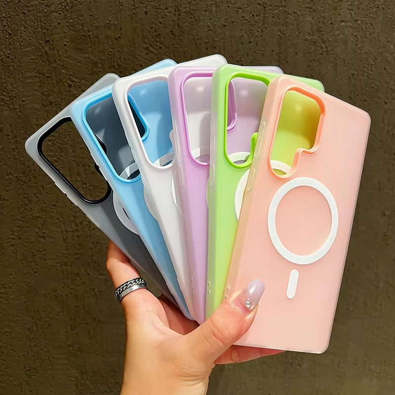 Liquid Silicone For Magsafe Case For  S26 Ultra S25 FE Edge S24 Plus S23 S22 Magnetic Wireless Charging Shockproof Cover