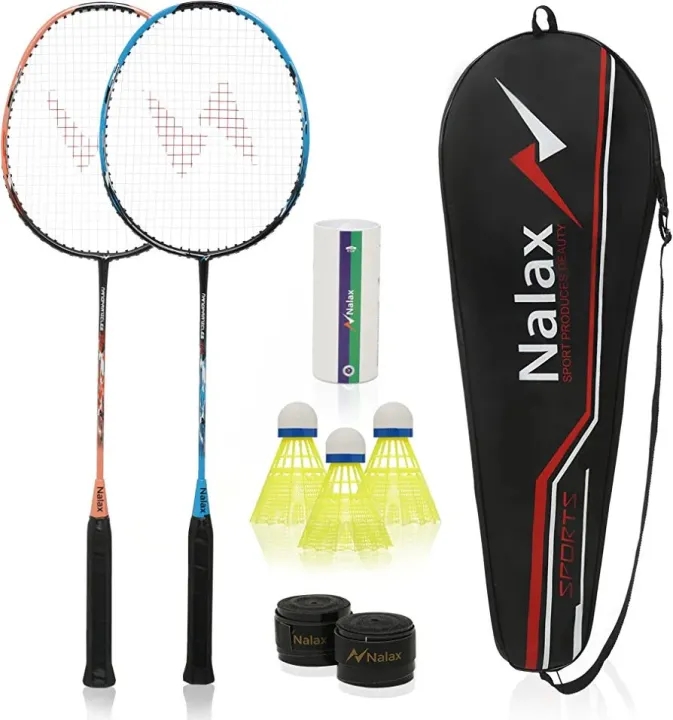Badminton Racket Set, 2 Carbon Aluminum Rackets Including Premium Badminton Bag, 3 Badminton Balls, 2 Racquet Grips