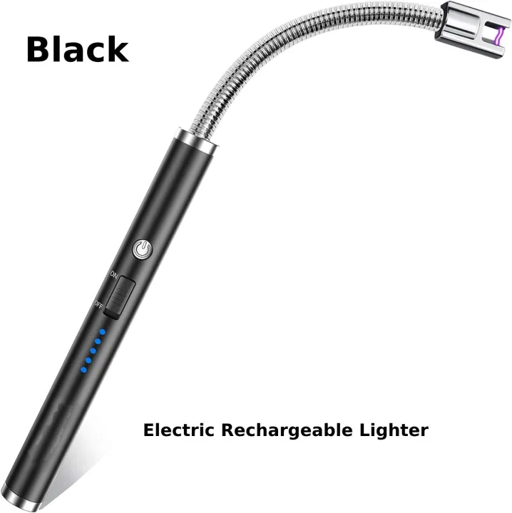 Electric Arc USB Rechargeable Flameless Arc Lighter Flexible and Windproof for Candles, Hiking, Camping, Kitchen, Fireplaces 360 degree free rotation