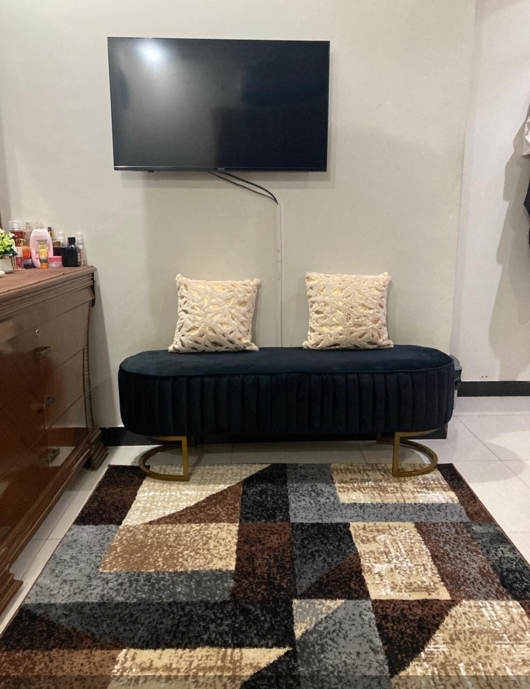 Fusion Nest 3/Three Seater Sofa with Sofa Stool Living Room Big Size ,Sitting Stools Set Home Furniture Hallway ottomans Two Seater Sofa Stool Bedroom Apartment Customization Available